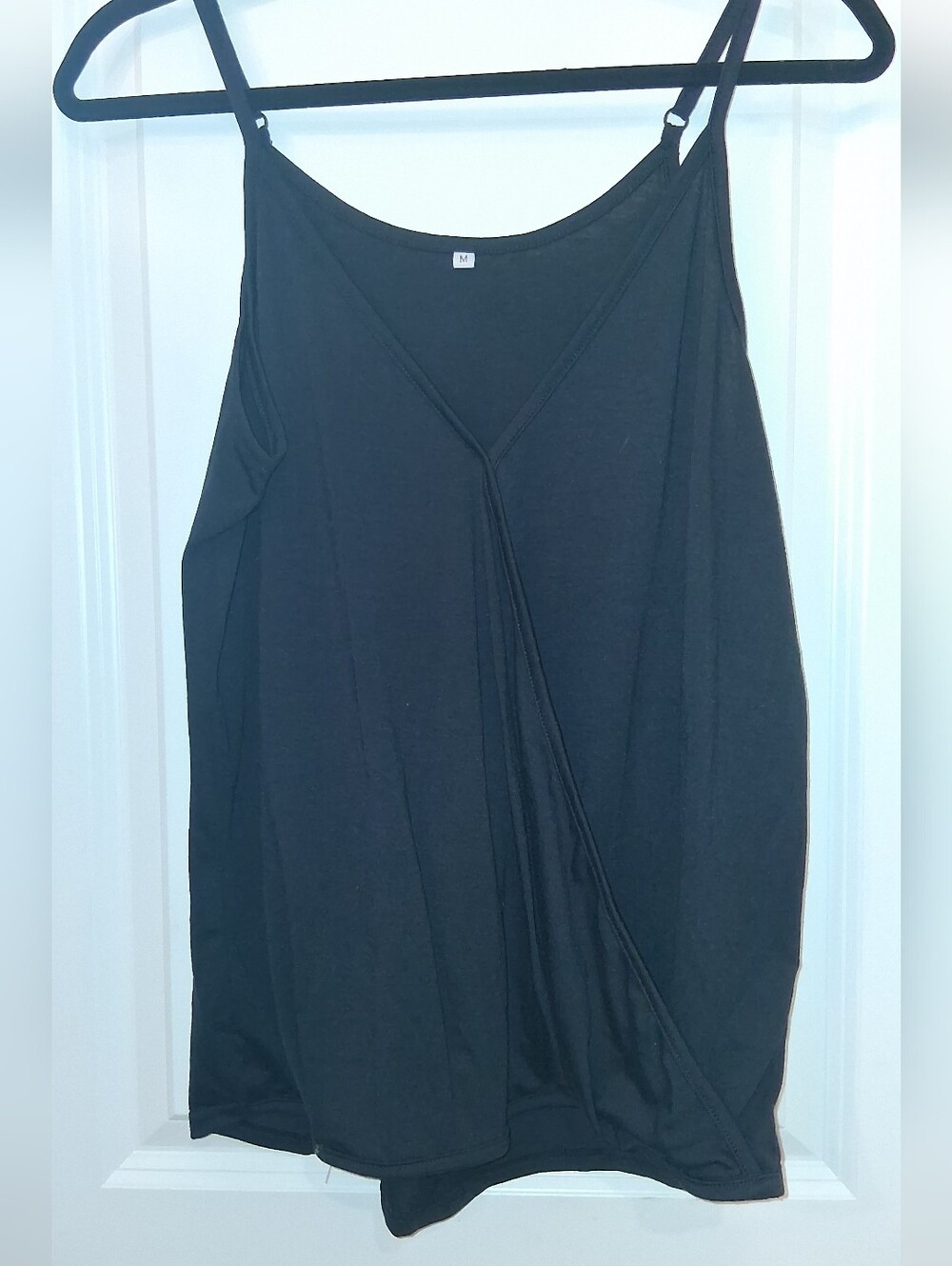 Women's Black V-Neck Draped Camisole nwot
